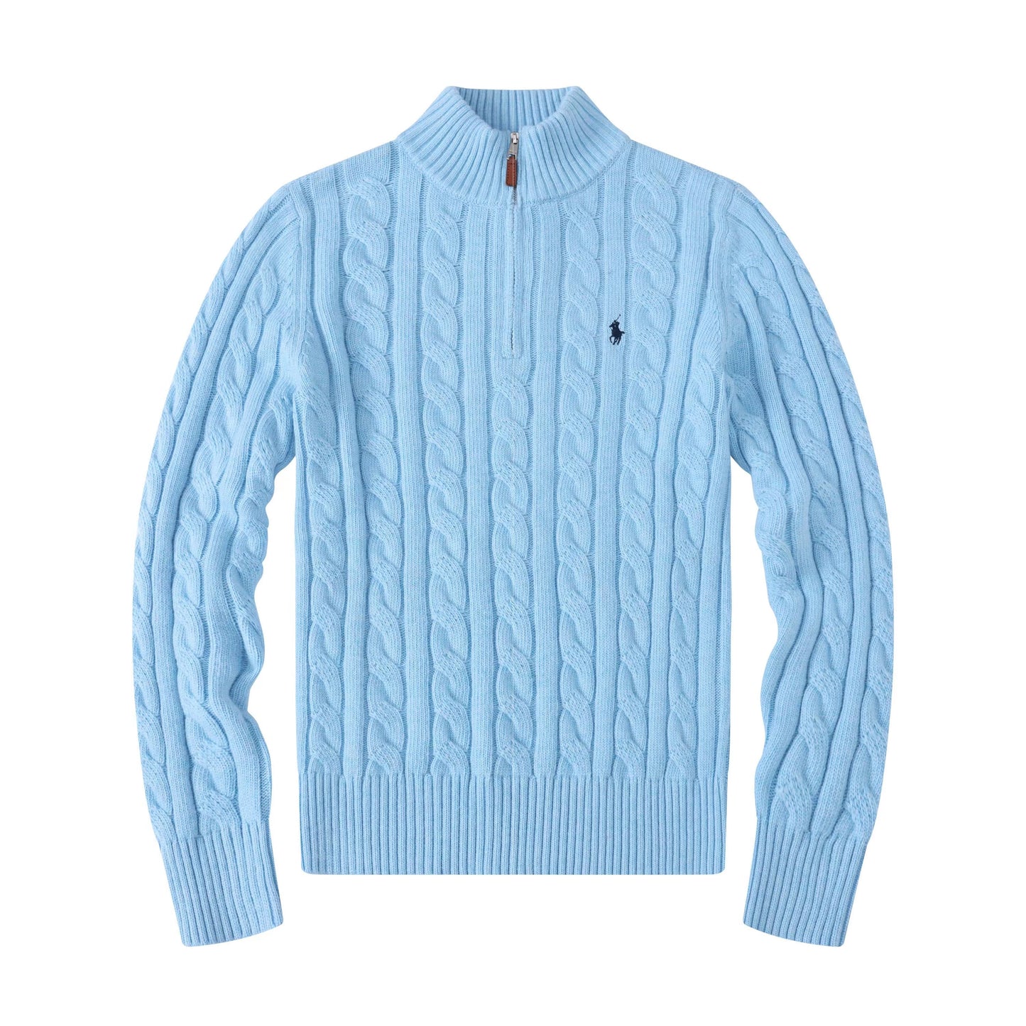 Ꮢalph Ⅼauren | Half-Zip Cable-Knit Cotton Sweaters