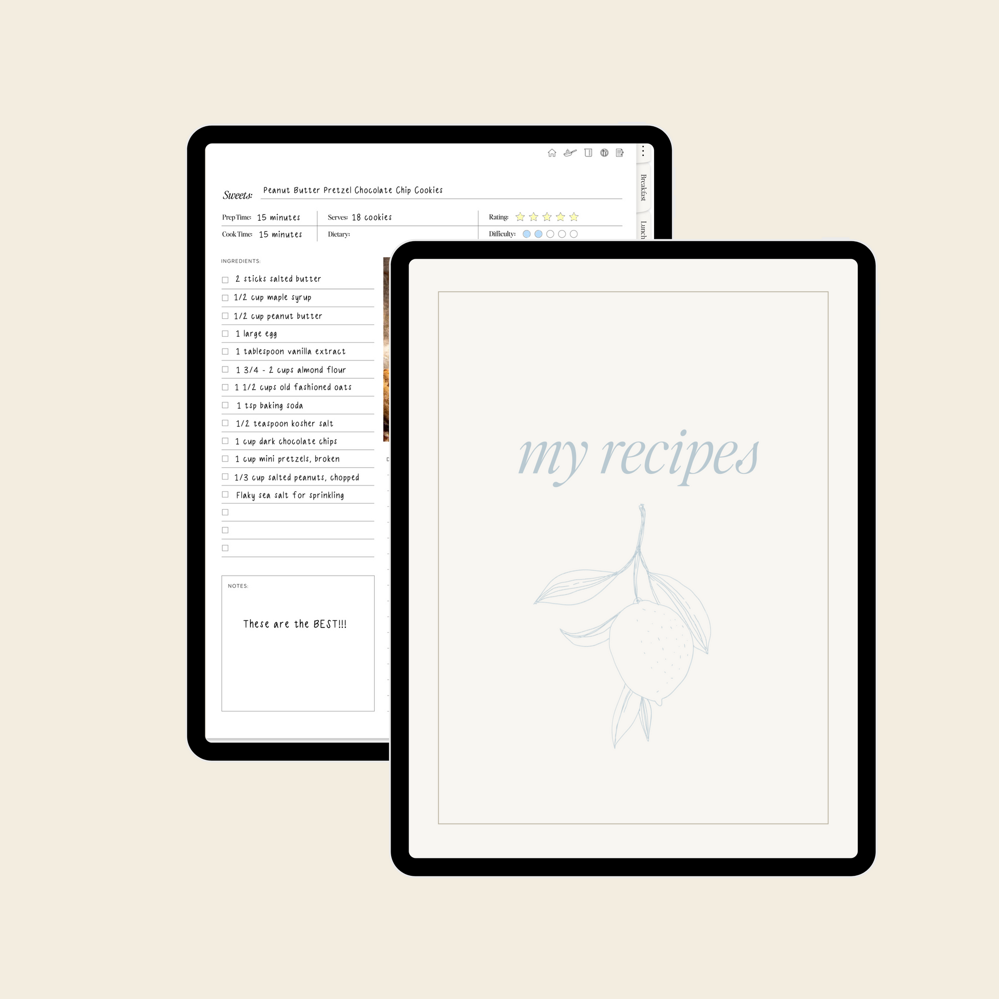 digital recipe book