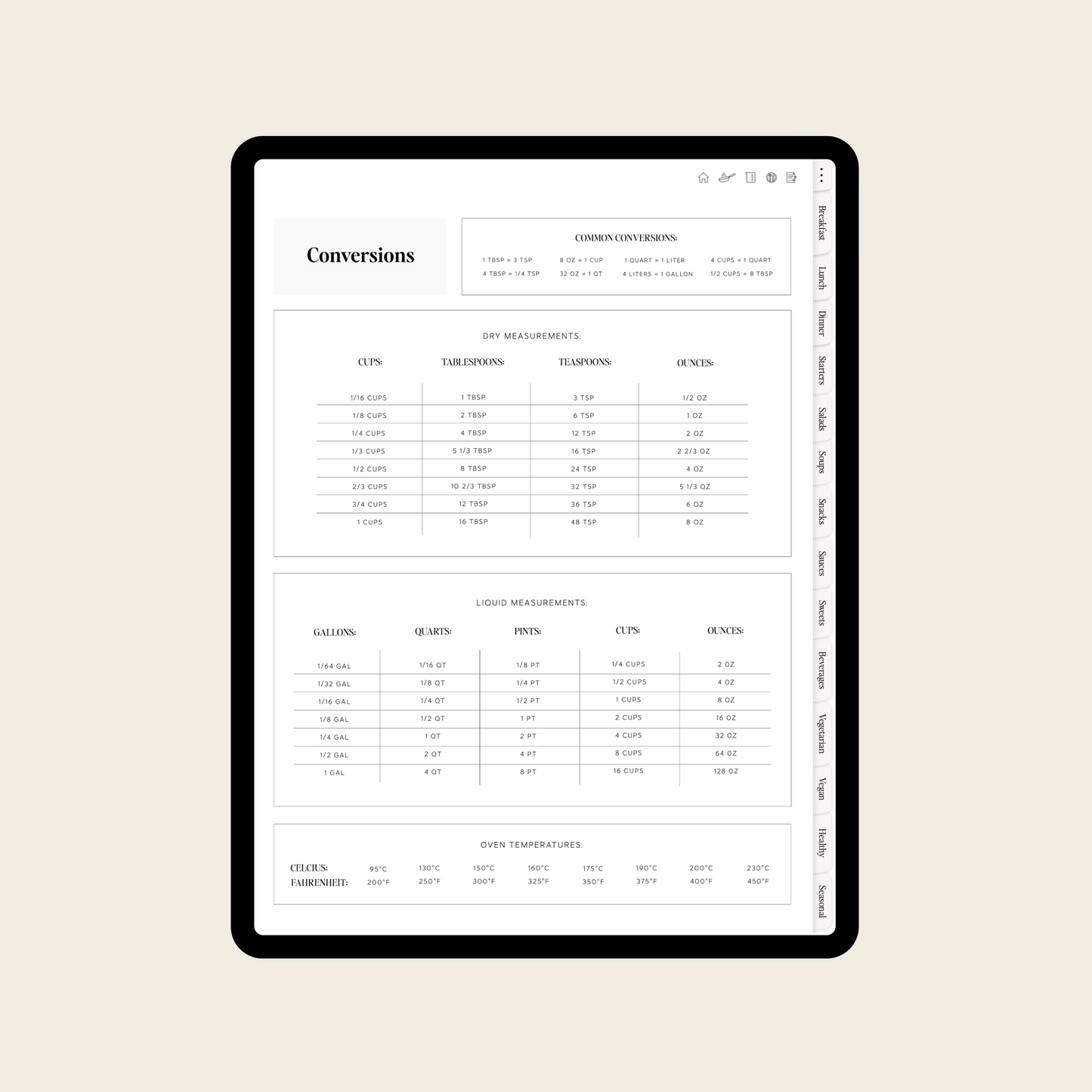 ipad recipe book