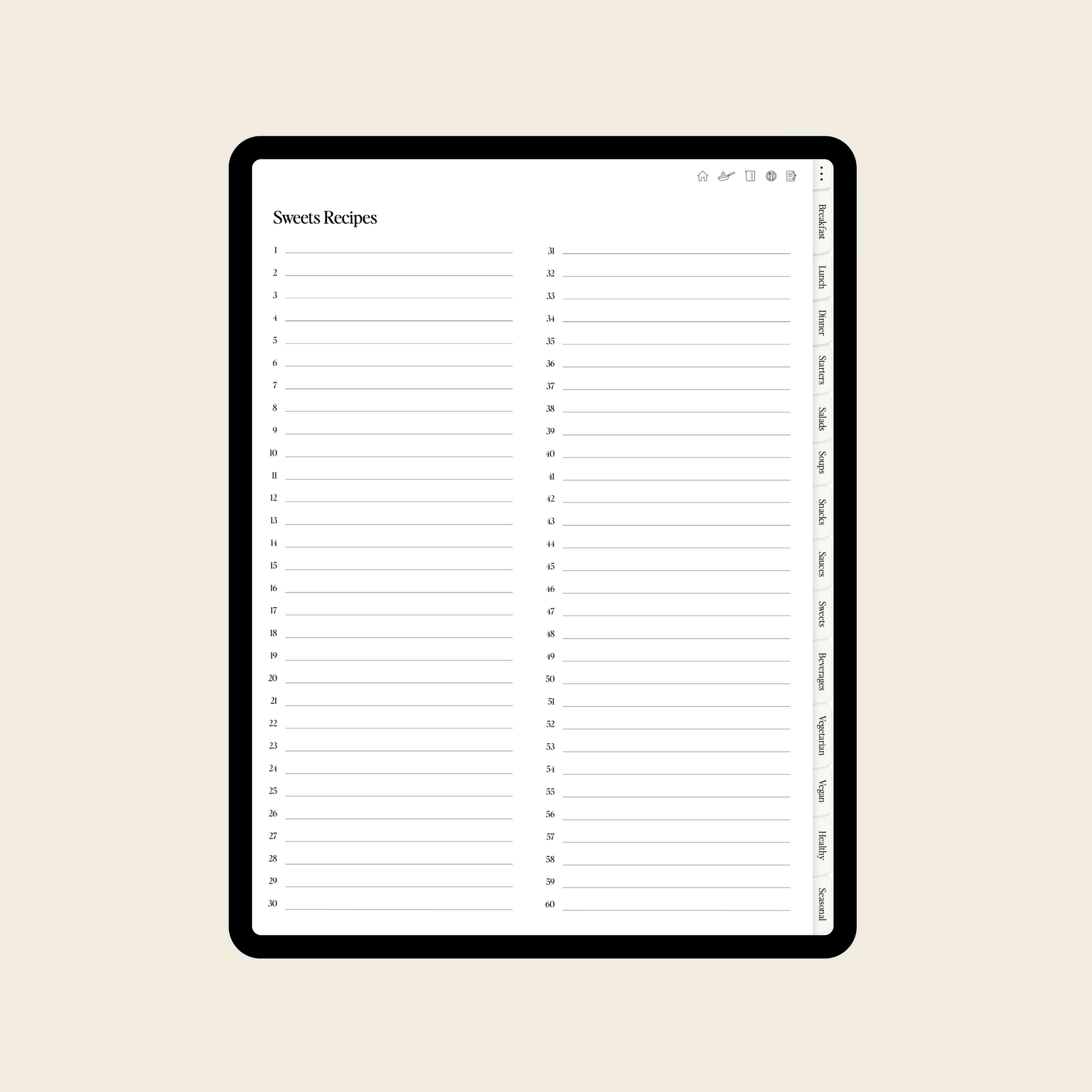 interactive recipe book