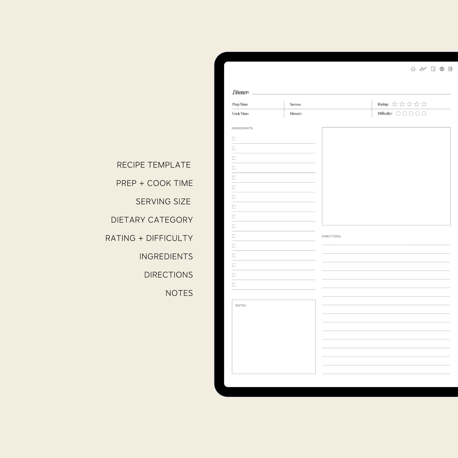 electronic recipe collection