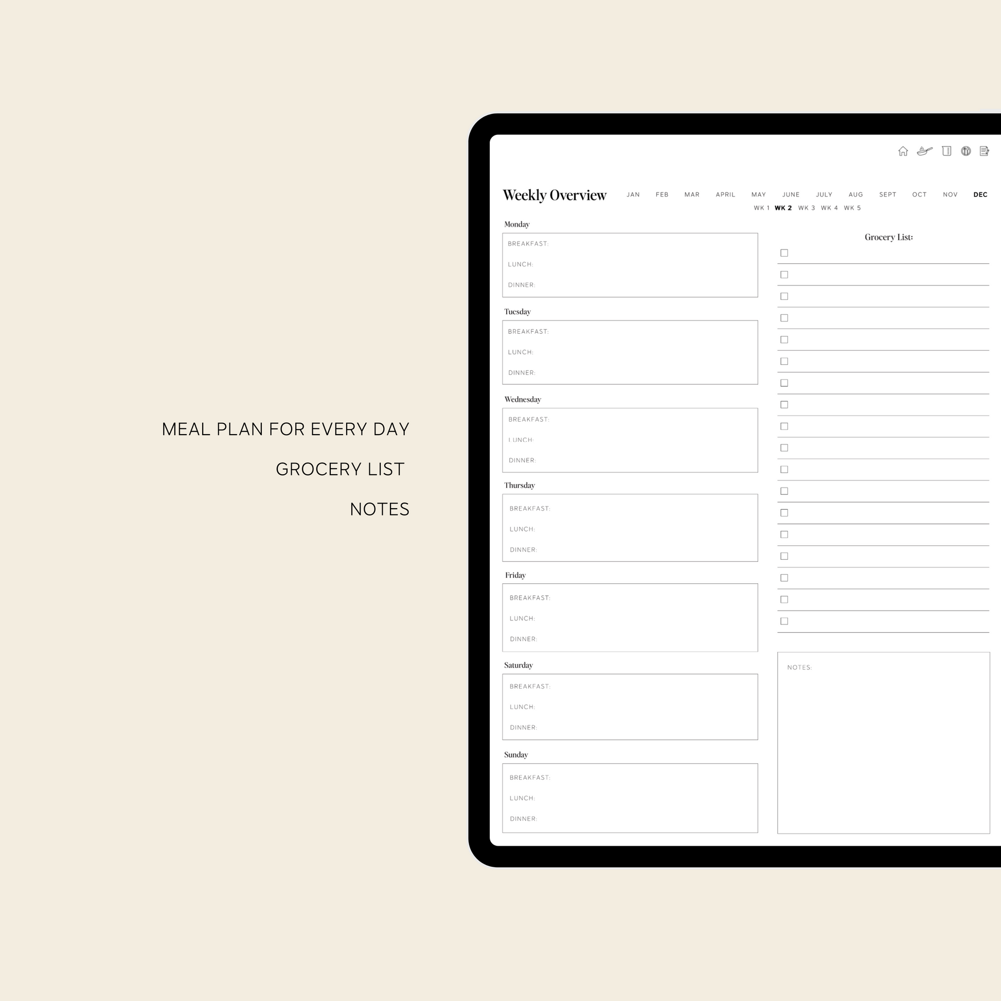 ipad recipe organizer