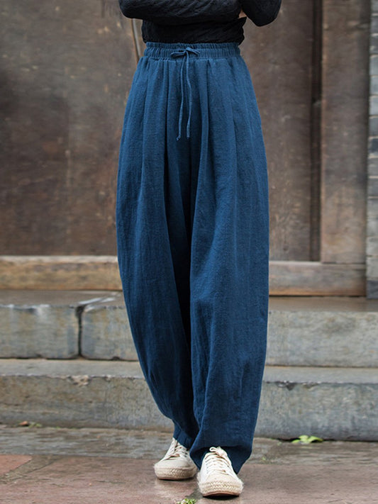 Bloomer ample en lin rétro pour femme