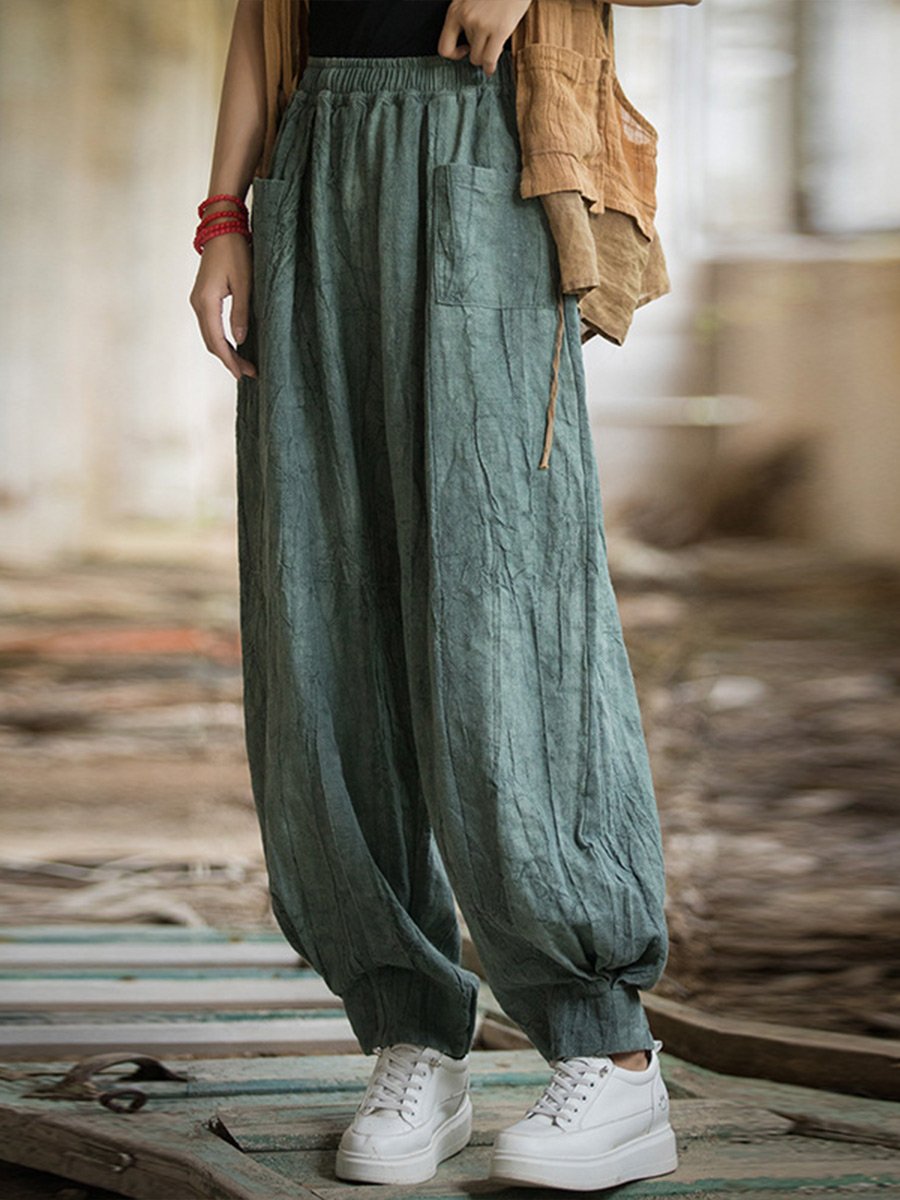 Women's Linen Tie Dye Bloomers
