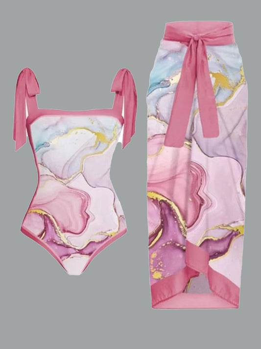 Maillot de bain une pièce vintage pour femme en mousseline de soie