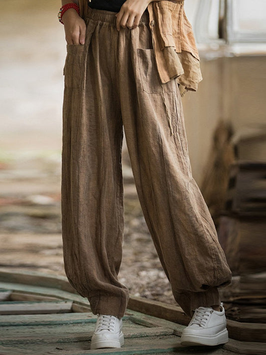 Bloomer en lin tie dye pour femme