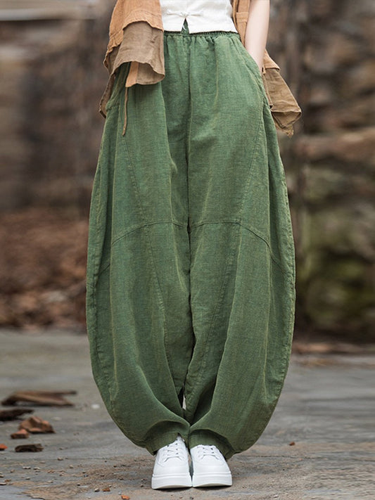 Bloomer ample en lin vieilli pour femme