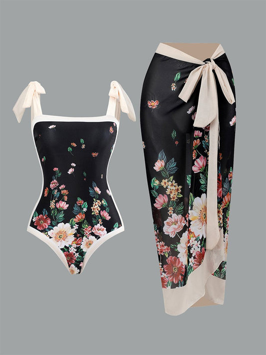 Maillot de bain une pièce vintage pour femme en mousseline de soie