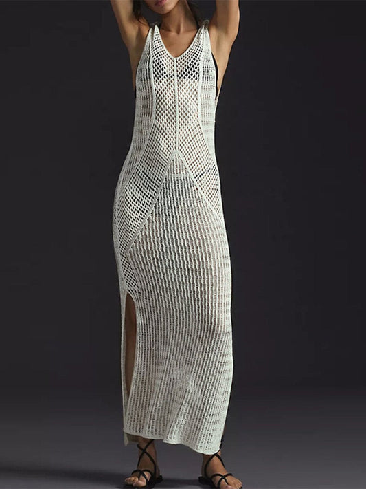 Cache-maillot dos nu à découpes pour femme