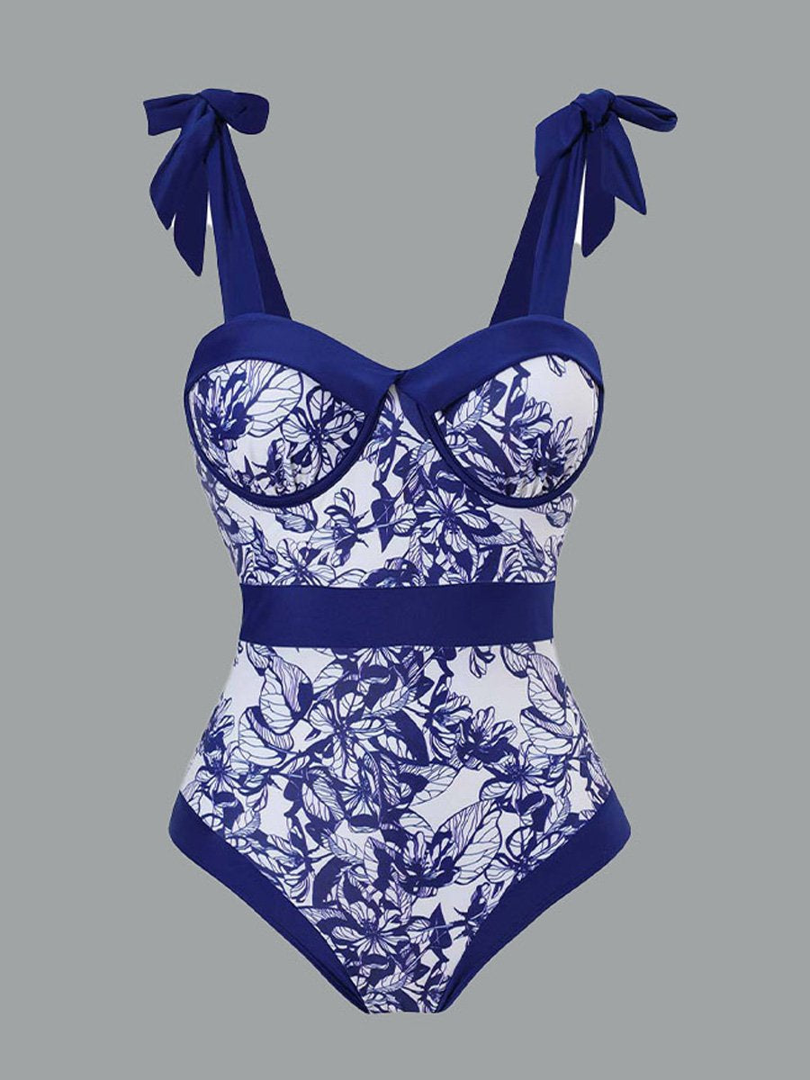 Jupe longue en mousseline de soie à imprimé rétro pour maillot de bain pour femme