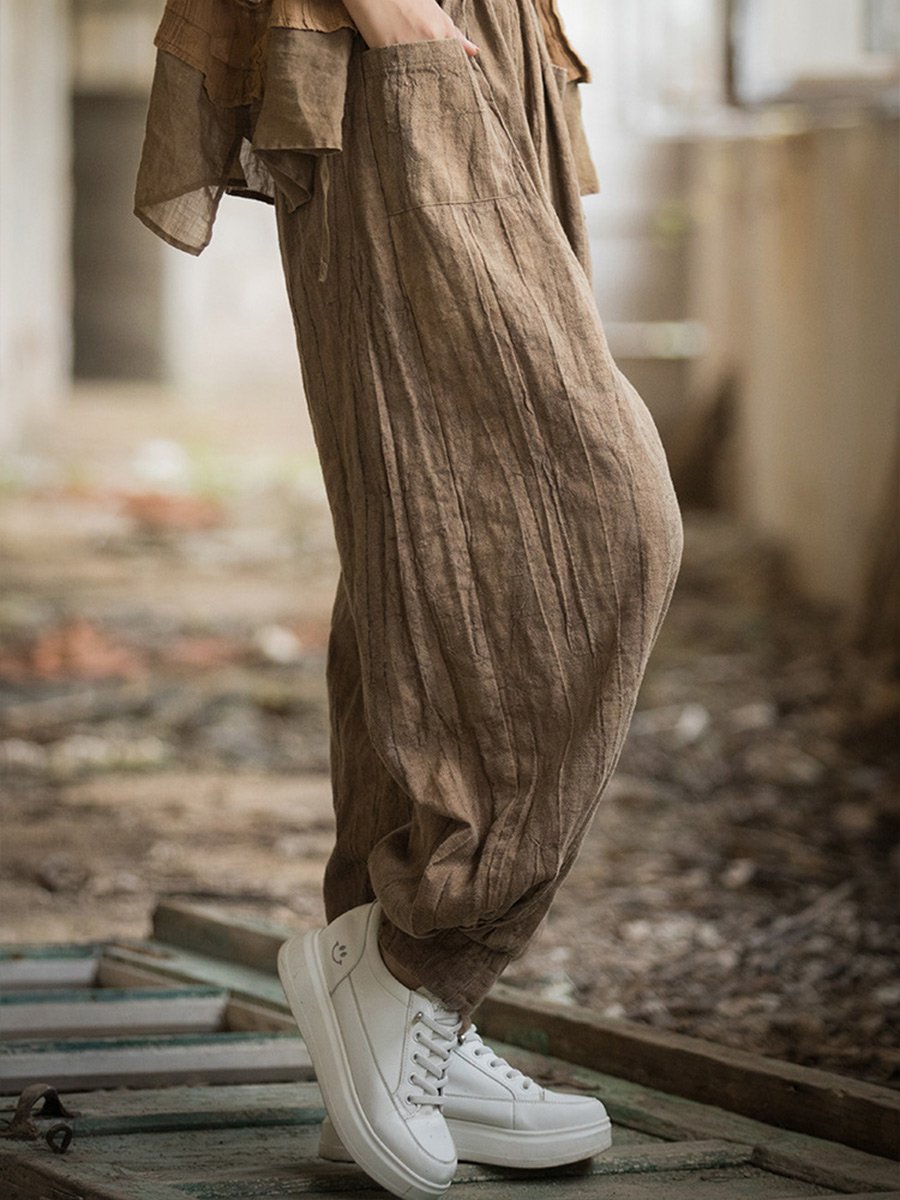 Women's Linen Tie Dye Bloomers