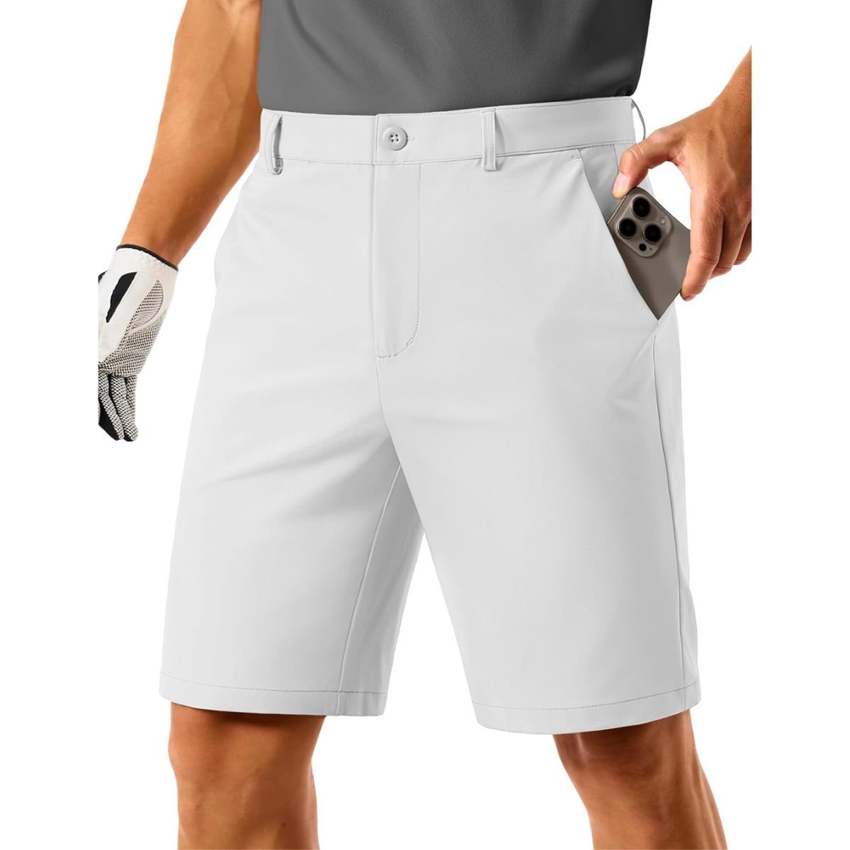Men’s Golf Quick Dry Casual Flat Front Shorts with 4 Pockets