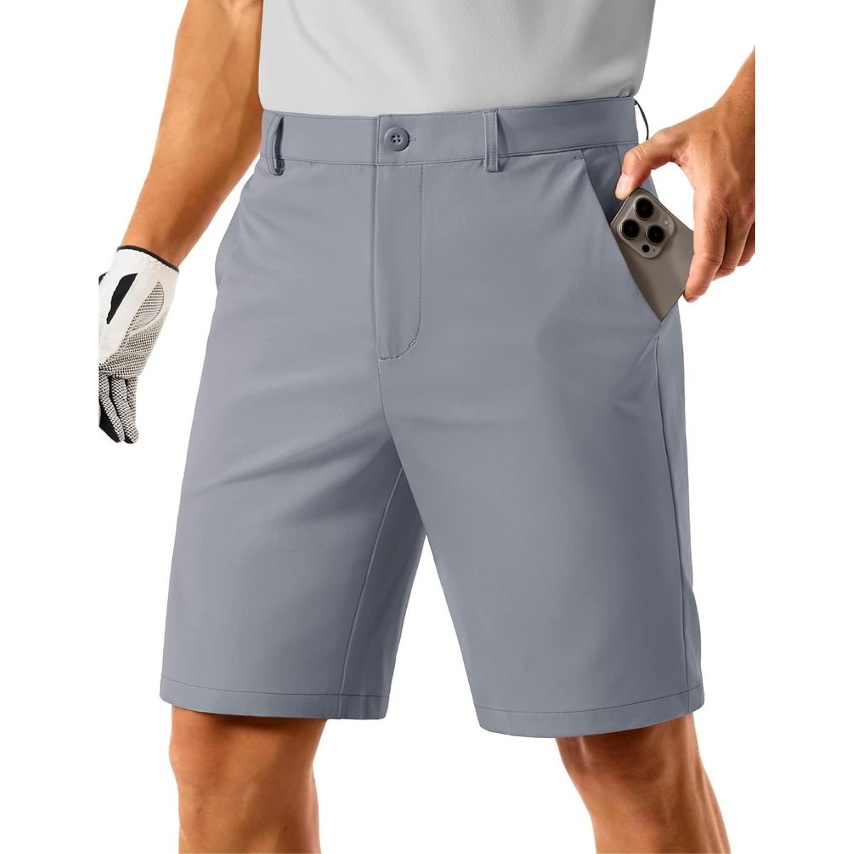 Men’s Golf Quick Dry Casual Flat Front Shorts with 4 Pockets