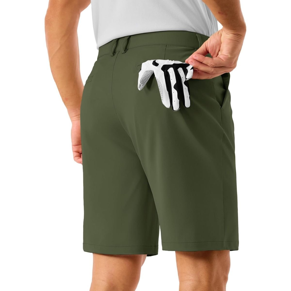 Men’s Golf Quick Dry Casual Flat Front Shorts with 4 Pockets