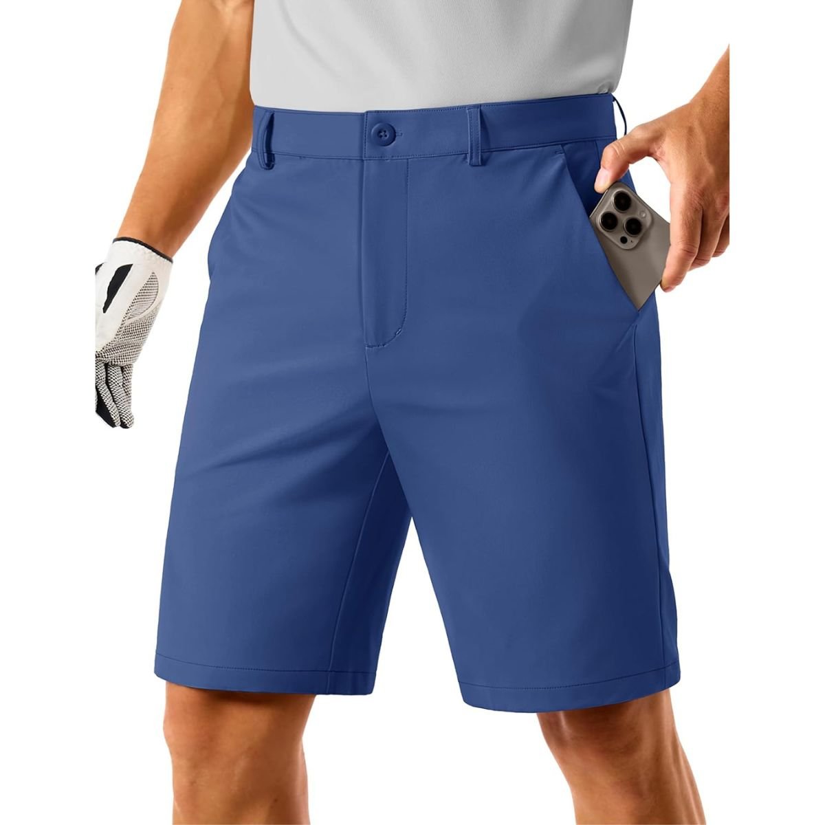 Men’s Golf Quick Dry Casual Flat Front Shorts with 4 Pockets