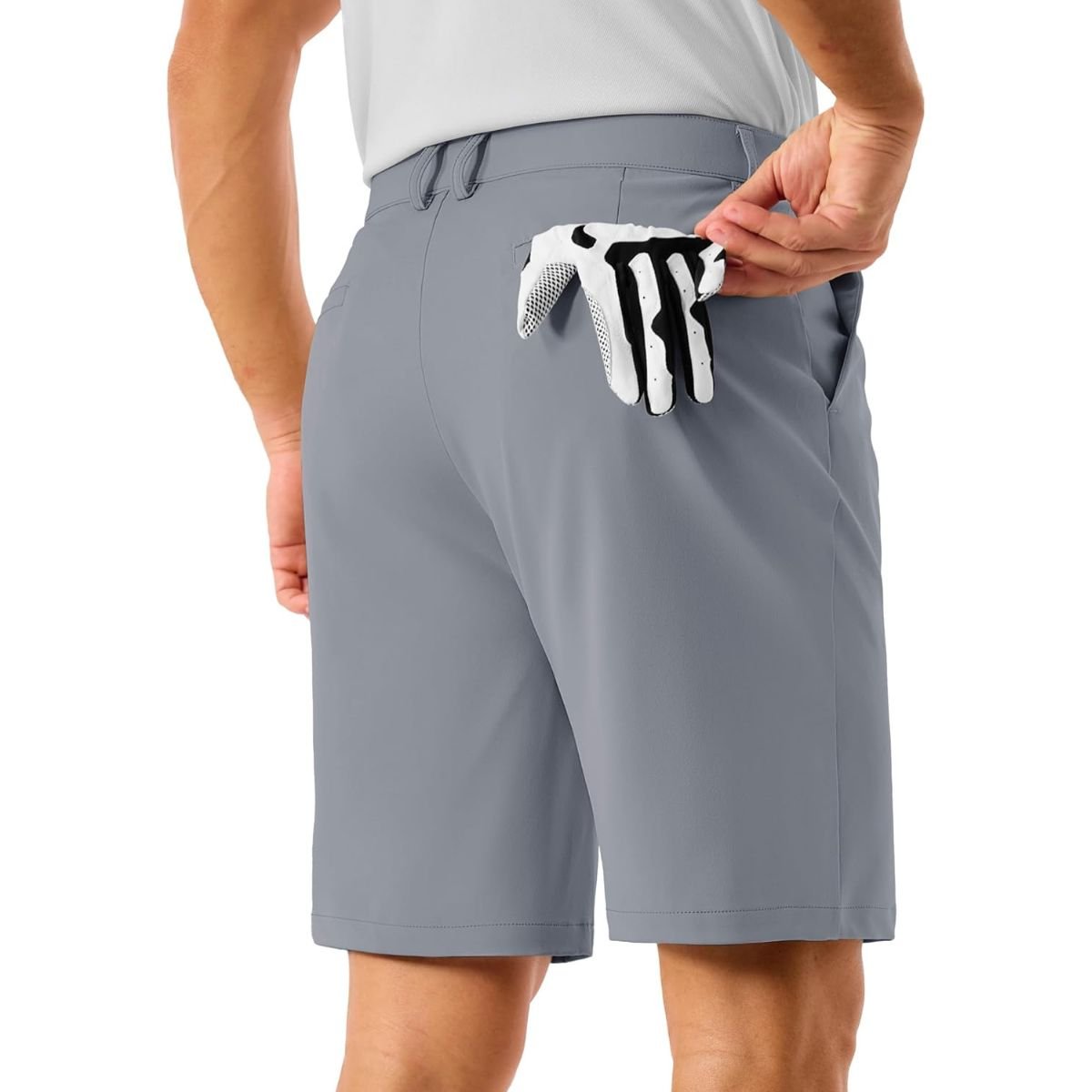 Men’s Golf Quick Dry Casual Flat Front Shorts with 4 Pockets