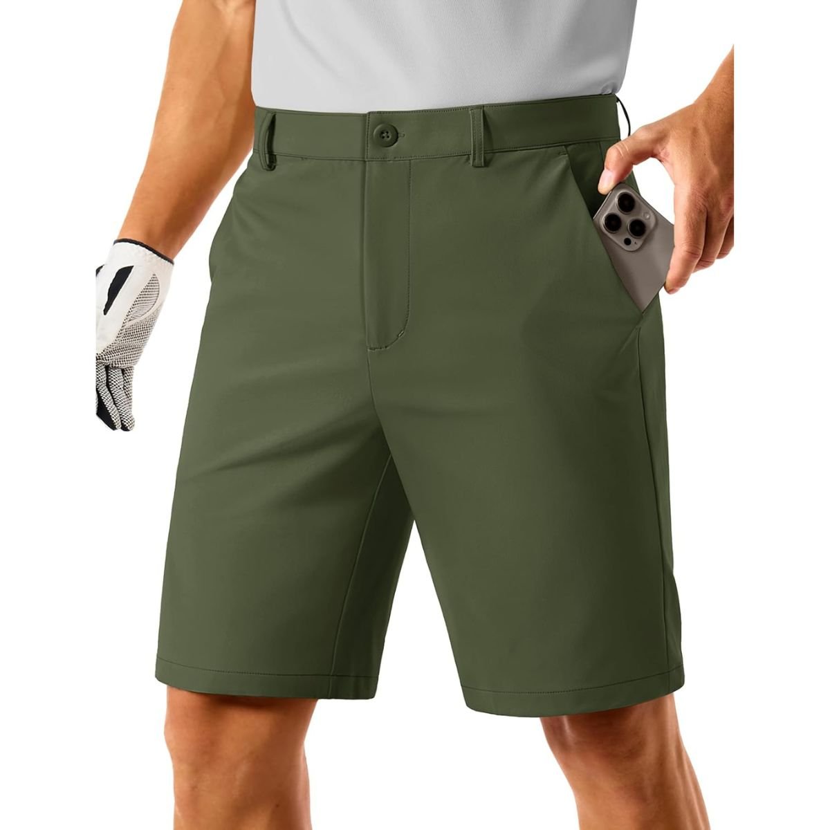 Men’s Golf Quick Dry Casual Flat Front Shorts with 4 Pockets