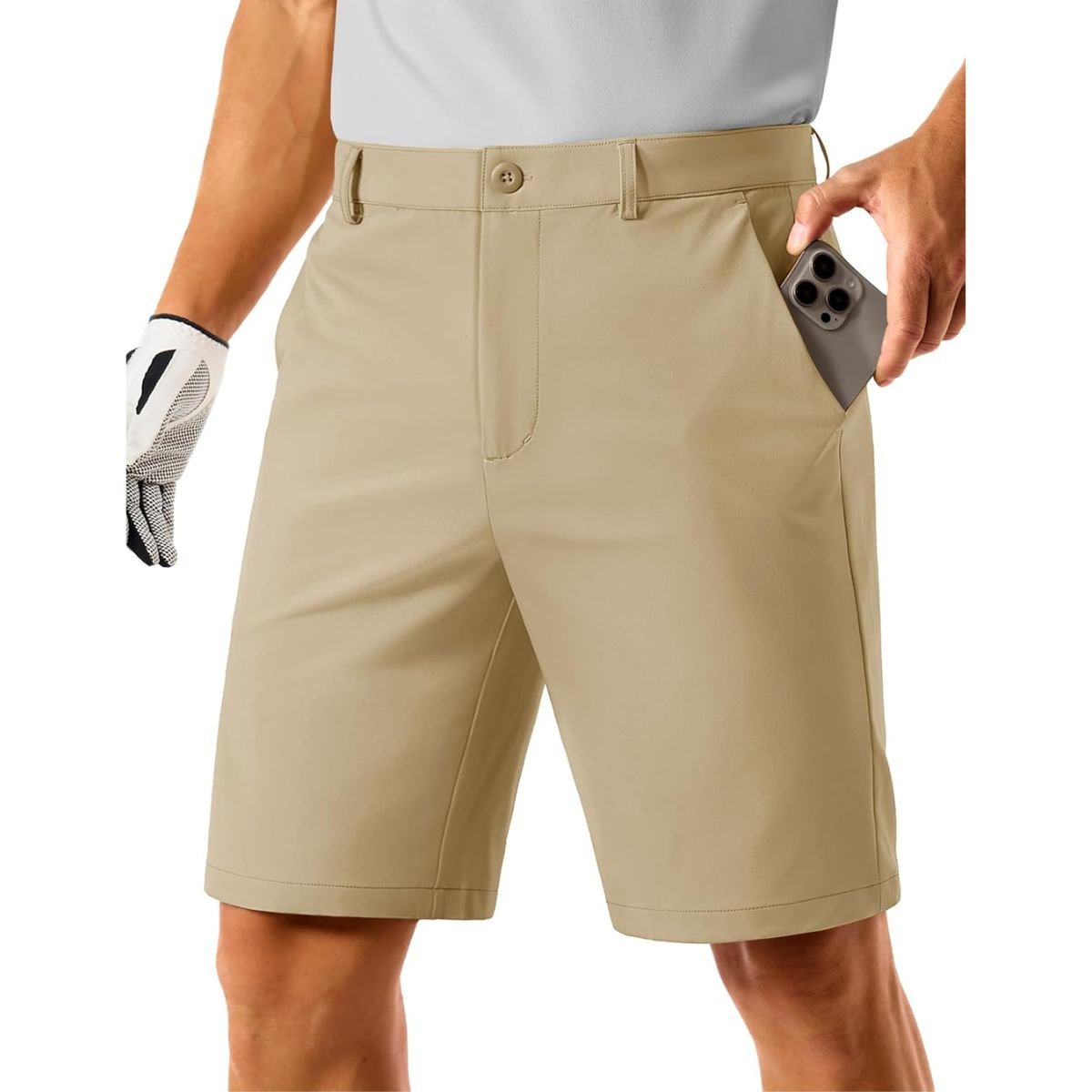 Men’s Golf Quick Dry Casual Flat Front Shorts with 4 Pockets