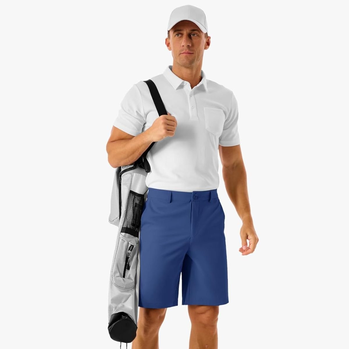 Men’s Golf Quick Dry Casual Flat Front Shorts with 4 Pockets