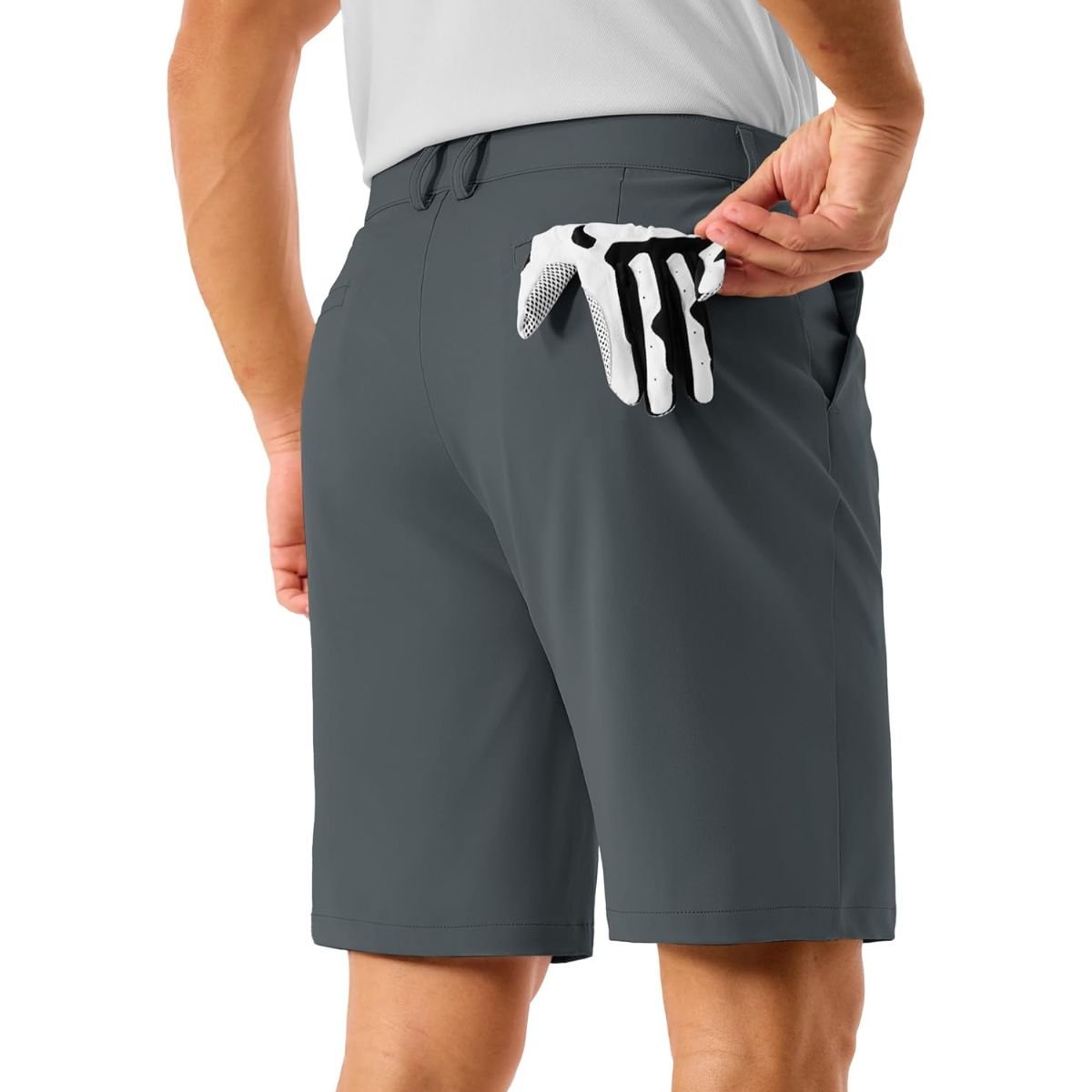 Men’s Golf Quick Dry Casual Flat Front Shorts with 4 Pockets
