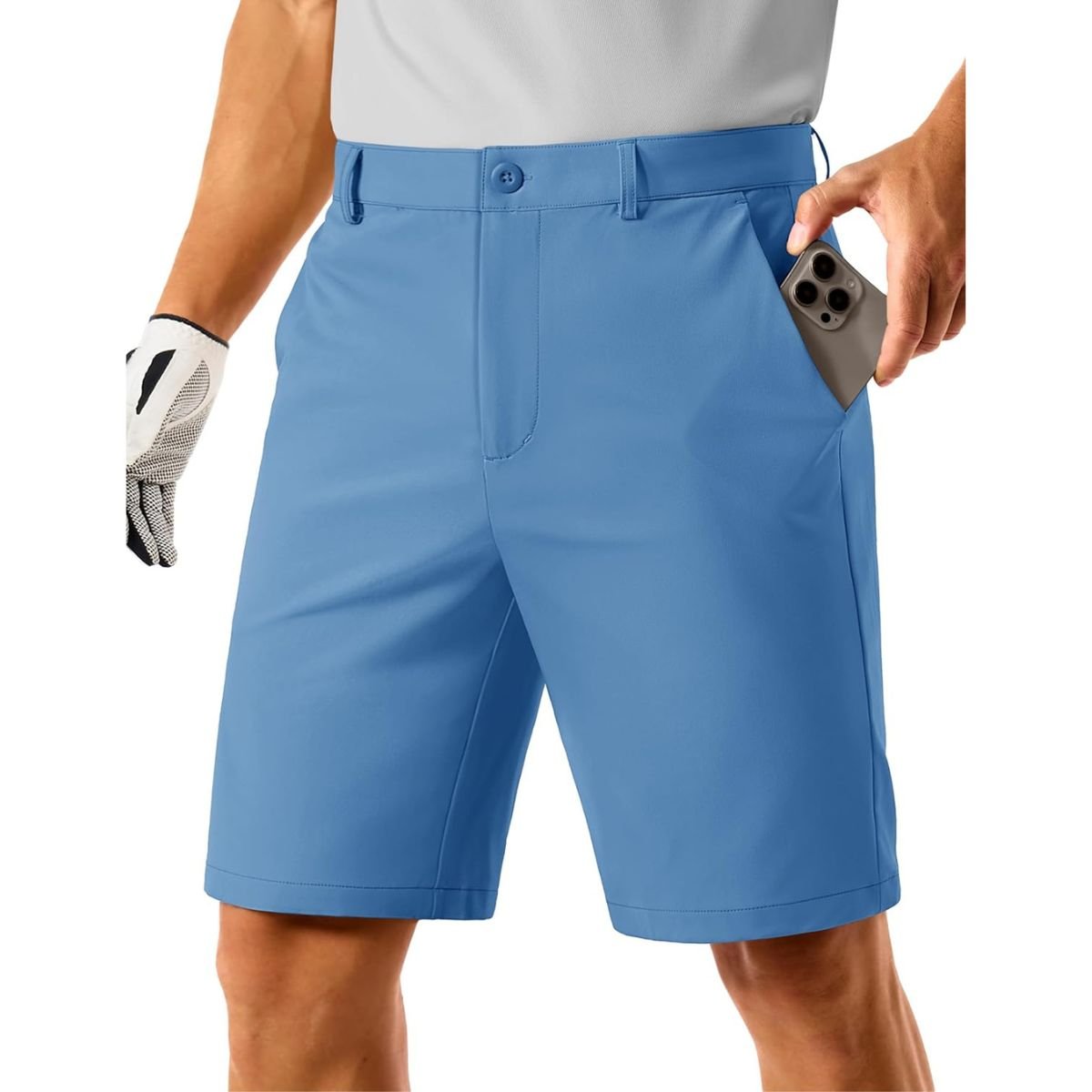 Men’s Golf Quick Dry Casual Flat Front Shorts with 4 Pockets