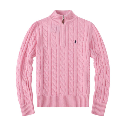 Ꮢalph Ⅼauren | Pulls en coton à demi-zip et torsades