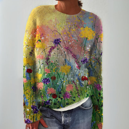 Penelope - Flowers Art Cozy Sweater