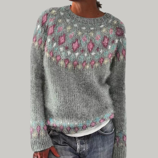 Elizabeth - Patterned Knit Sweater