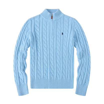 Ꮢalph Ⅼauren | Pulls en coton à demi-zip et torsades