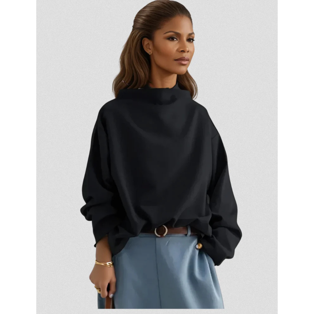 Isabella - Soft Knit Top with High Neck