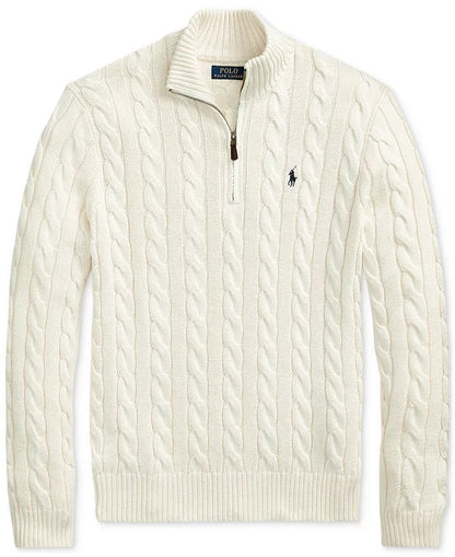 Ꮢalph Ⅼauren | Pulls en coton à demi-zip et torsades