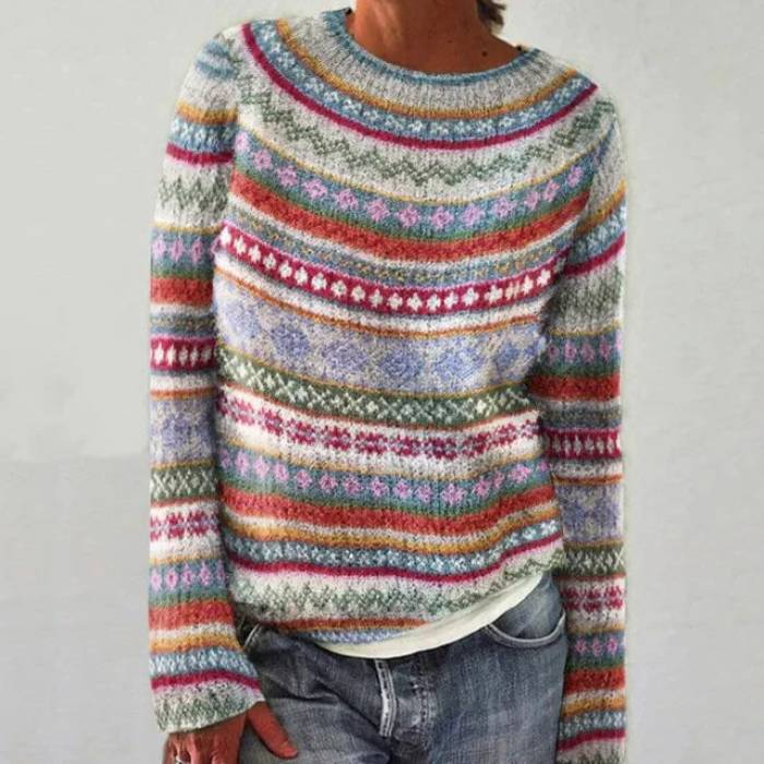 Grace - Colourful Vintage Fair Isle Knit for Cosy Days