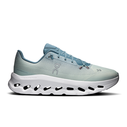 On Cloudtec Phase - White/Black colorway, side profile view