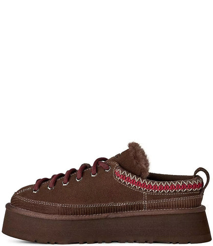 UGG Women's Heritage Lace-Up Suede Platform Slippers