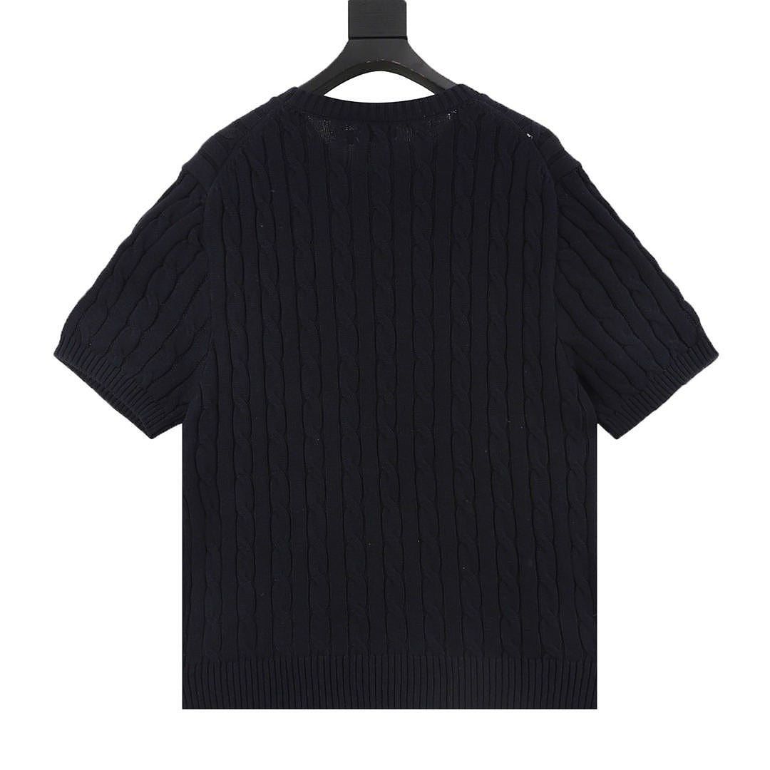 Ralph Lauren Woven Knitted Short-Slept T-Shirt
