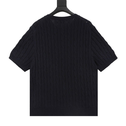 Ralph Lauren Woven Knitted Short-Slept T-Shirt