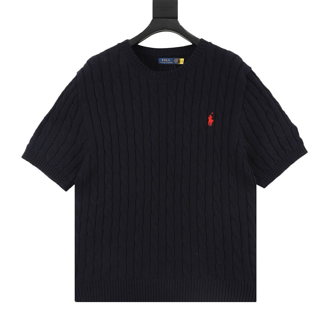 Ralph Lauren Woven Knitted Short-Slept T-Shirt