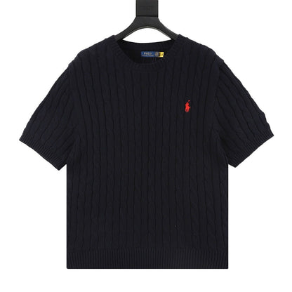 Ralph Lauren Woven Knitted Short-Slept T-Shirt
