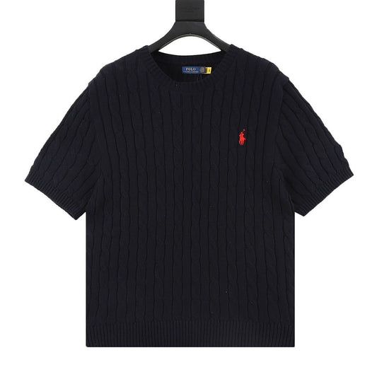 Ralph Lauren Woven Knitted Short-Slept T-Shirt