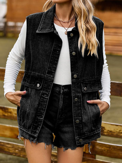 Women's Classic Retro Denim Vest