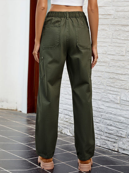 Women's Washed Elastic Waist Jeans