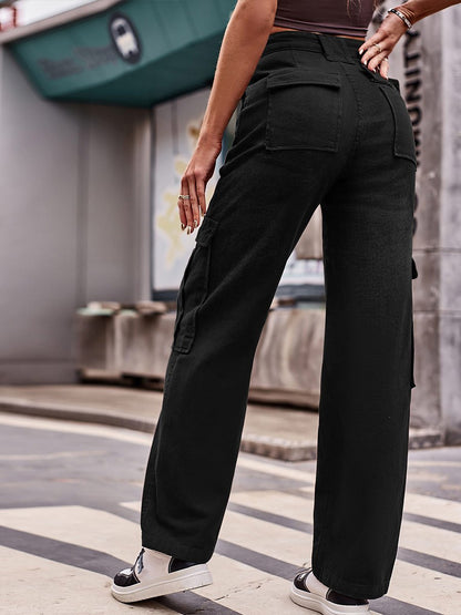 Women's Loose Multi-Pocket Overalls