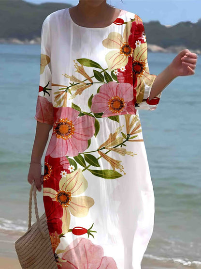 Women's Floral Print Resort Dress