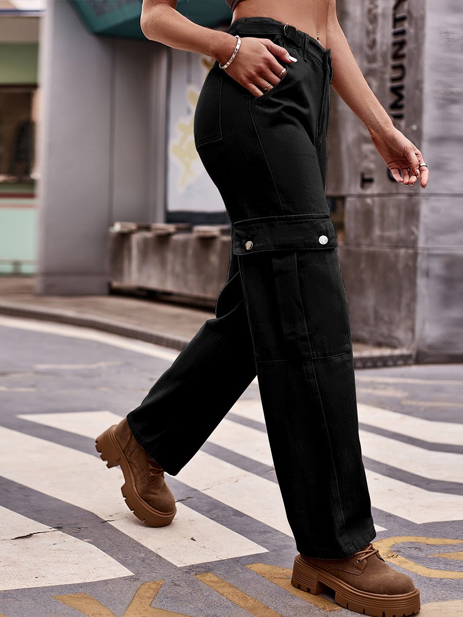 Women's Adjustable Waist Denim Overalls