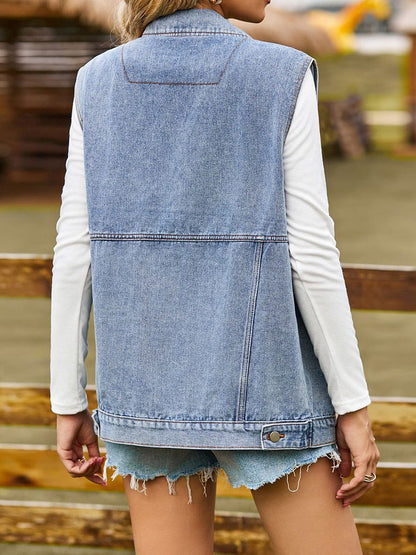 Women's Classic Retro Denim Vest
