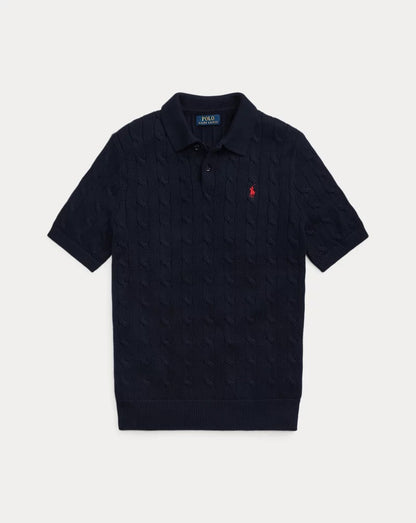Polo Ralph Lauren | Cable-Knit Cotton Polo-Collar Sweater
