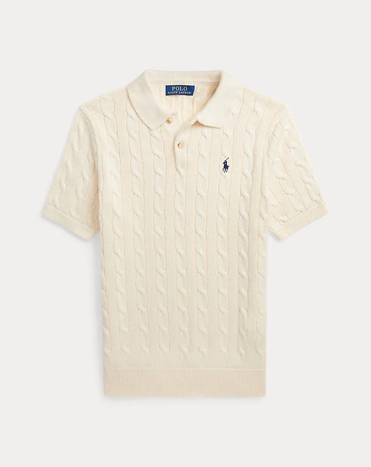Polo Ralph Lauren | Cable-Knit Cotton Polo-Collar Sweater